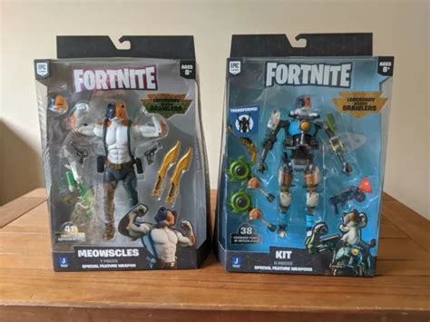 Fortnite Legendary Series Brawlers Meowscles And Kit Action Figure Set Jazwares 62 00 Picclick