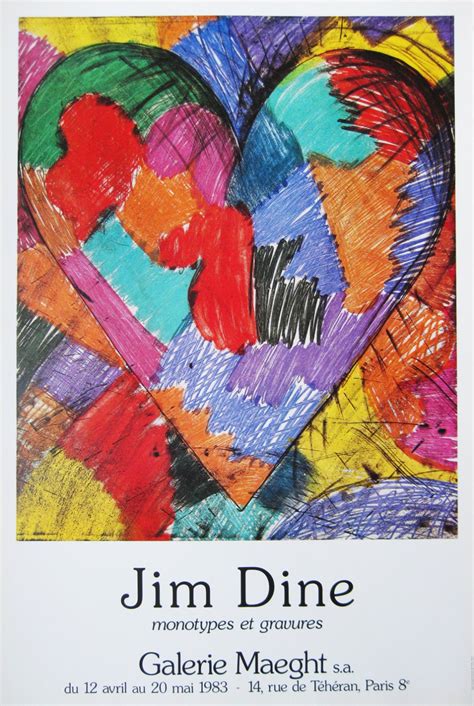 Jim Dine Heart Original Exhibition Poster 1983