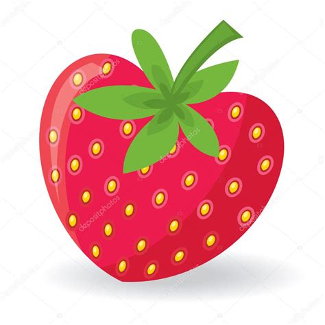 Strawberry With Shape Of Heart Stock Vector Image By ©lillllia 1903905