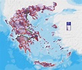 Greece Population Density Map - Greece • mappery