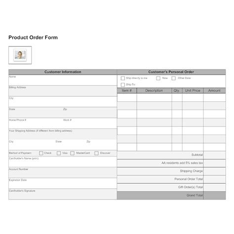 Products Order Form Template Charlotte Clergy Coalition