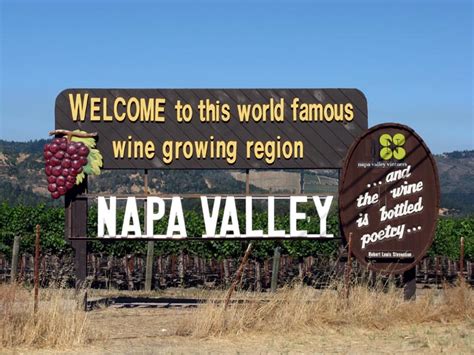 Welcome To Napa Valley Sign Highway 29 Near Peterson Drive Calistoga