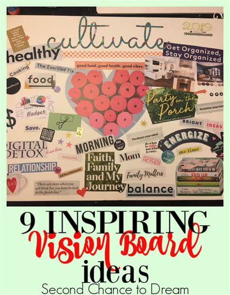 Second Chance To Dream Vision Board Worksheet To Help You Define Your