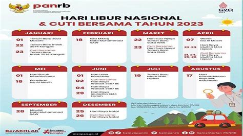 Kalender 2023 Jadwal Masuk Pns Setelah Libur Nasional Cuti Bersama