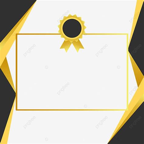 A Blank Card With A Gold Ribbon Around It And A Sun On The Top In