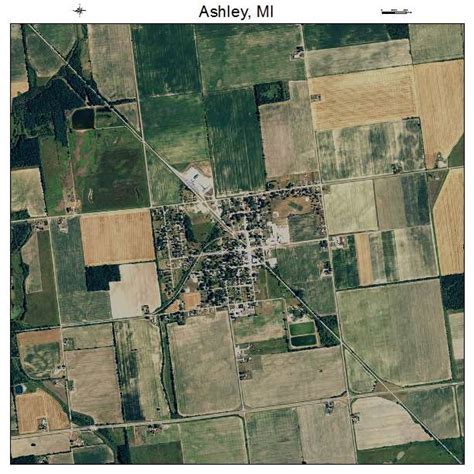 Aerial Photography Map Of Ashley Mi Michigan