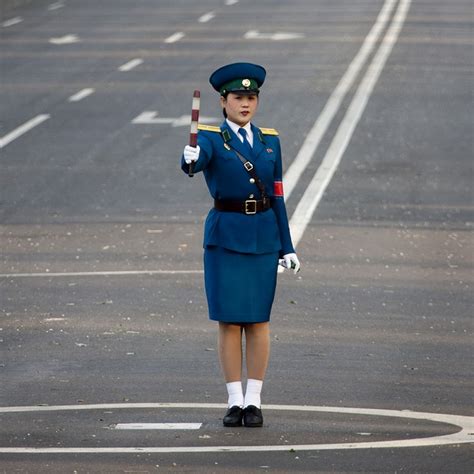 North Korea Police Agents Womens Military Uniforms Womens