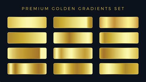 Premium Golden Gradients Set 2005587 Vector Art At Vecteezy