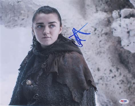 Maisie Williams Signed Game Of Thrones 11x14 Photo Psa Coa