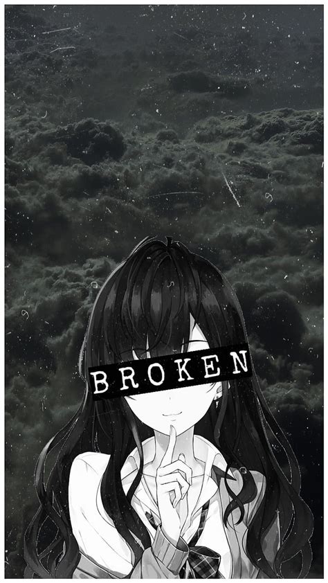 1080p Free Download Uwu Girl Broken Anime Girl Hd Phone Wallpaper