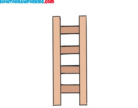 How To Draw A Ladder For Kindergarten Easy Tutorial For Kids