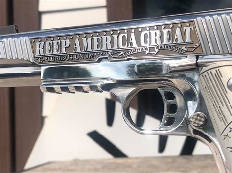 Laser Engraved Polished Trump 45 Toms Custom Guns