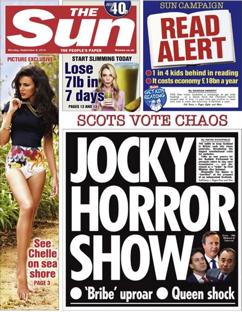 The sun, sun, sun online are registered trademarks or trade names of news group newspapers limited. The best Scottish referendum newspaper front pages