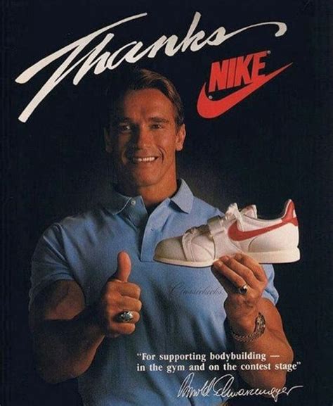 Thanks Arnold Schwarzenegger 80s Nike Ad Nike Ad Nike Poster