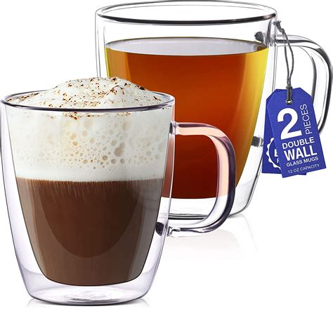 cups mugs and saucers clear glasses with handle double walled glass coffee mugs glass mug with