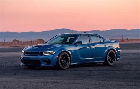 Wallpaper Sunset The Evening Dodge Charger Hellcat Srt Widebody