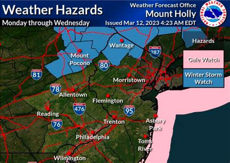 Nj Weather Winter Storm Watch Issued For Parts Of State With 6 To 8