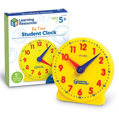 Big Time Hour Geared Student Clock By Learning Resources Ler Primary Ict