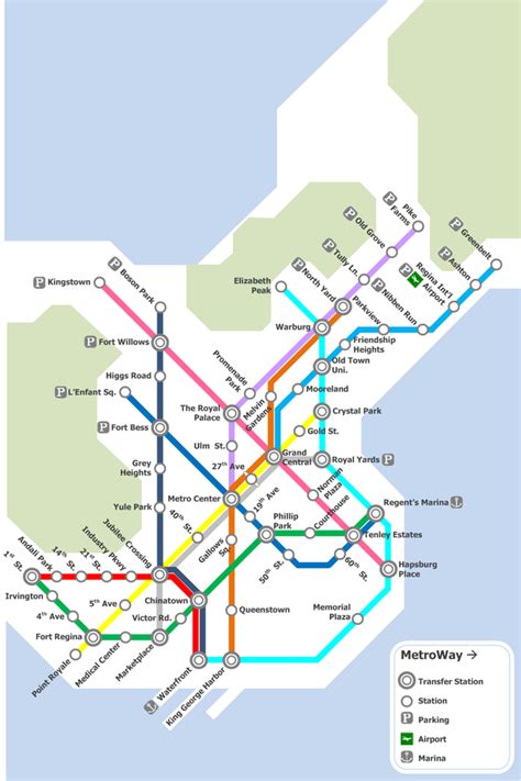 Oc Capital City Metroway Map Rimaginarymaps