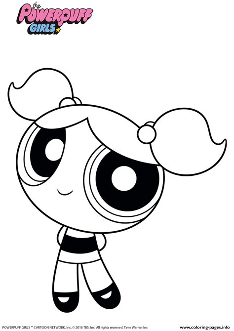 Bubbles From Powerpuff Girls Powerpuff Girls Coloring Page Printable