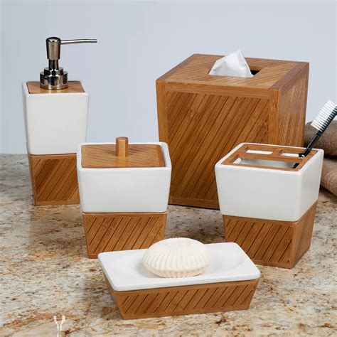 Creative Bath Spa Bamboo Bathroom Accessories Collection