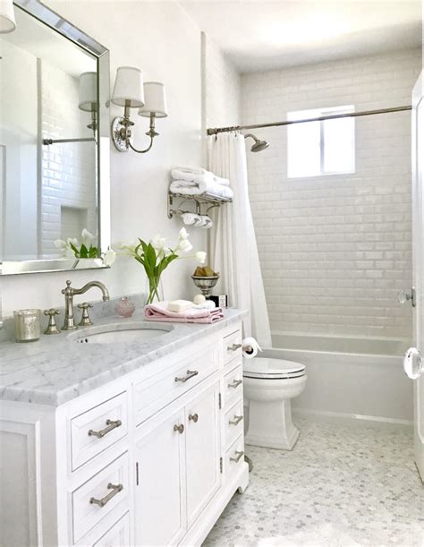 Bathroom decorating ideas can be a challenge when you're on a budget. Guest Bathroom Renovation Reveal - KristyWicks.com