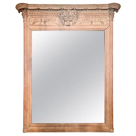 Late 19th Century French Carved Wood Mirror Large At 1stdibs Large
