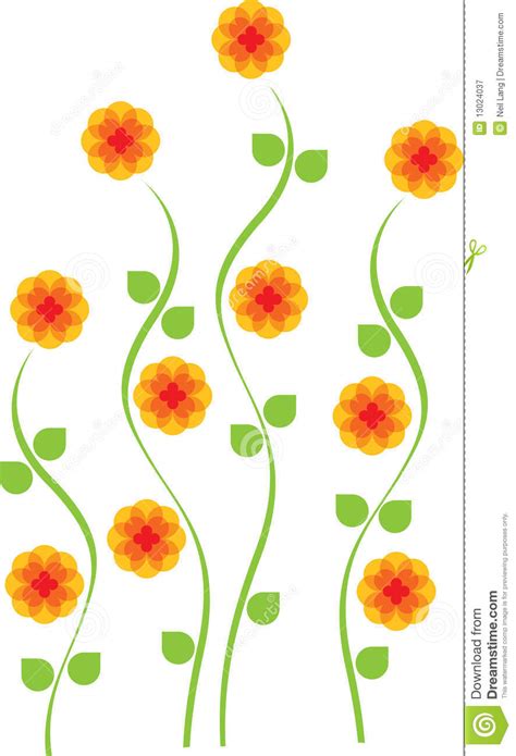 Orange Flowers Tall Stems Clipart 20 Free Cliparts