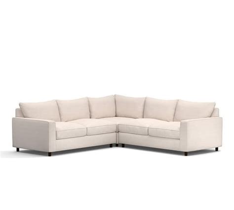 Pb Comfort Square Arm Upholstered 3 Piece L Sectional Bumper