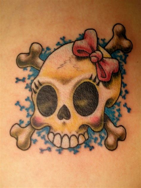 Pin On Skull With Bow Tattoo Designs