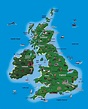 Reino UNIDO atrações do mapa - a Grã-Bretanha atração mapa (Norte da ...