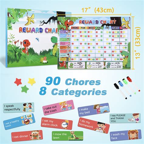 Buy Reward Chart For Kids Magnetic Responsibility Chore Chart For