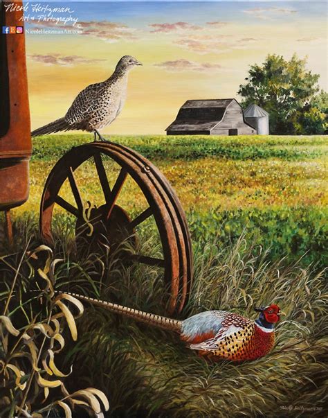 On The Lookout Canvas Print Pheasant Art Print Pheasant Painting
