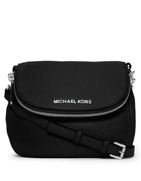 Michael Michael Kors Bedford Leather Flap Crossbody Bag In Black Lyst