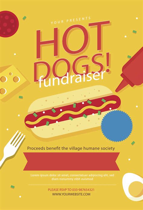 Elegant Template Banner Or Flyer For Hot Dog Food Business 12066693