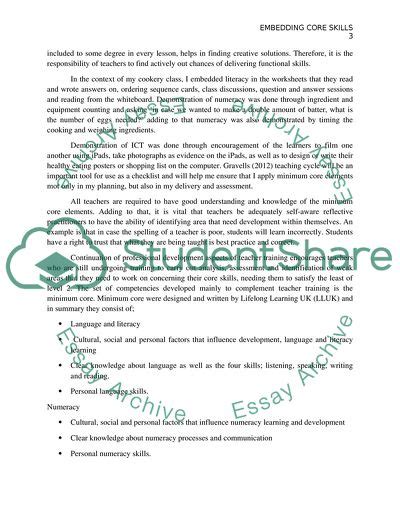 The Minimum Core Elements In Education Essay Example