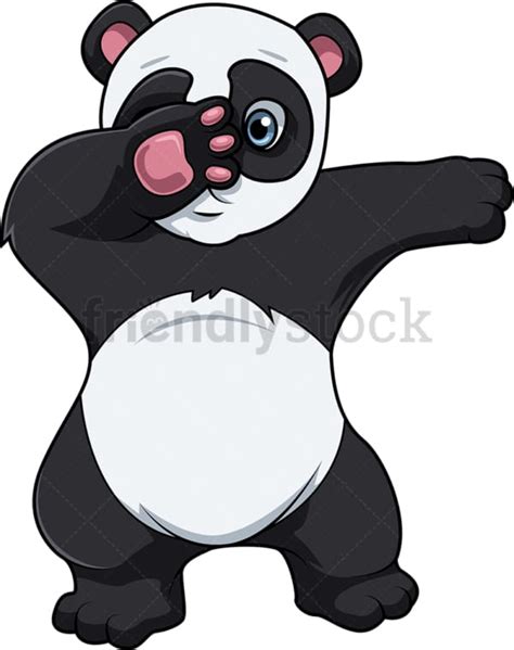 Dabbing Panda Bear Cartoon Clipart Vector Friendlystock