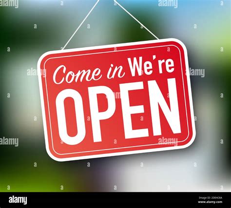 Come In Were Open Hanging Sign On White Background Sign For Door