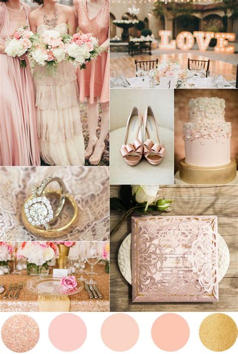 romantic rose pink and gold wedding color ideas gold wedding colors pink and gold wedding