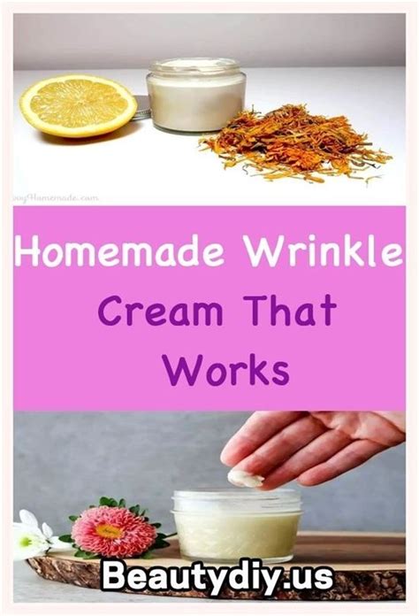 The Words Homemade Wrinkle Cream That Works Are Shown Above An Image Of Lemons And