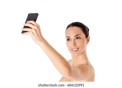 Nude Beautiful Woman Taking Selfie On Stock Photo 757744948 Shutterstock