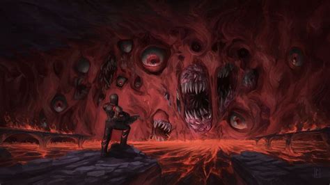 Wall Of Flesh By Bohrokki On Deviantart Indie Game Art Art Cool Artwork