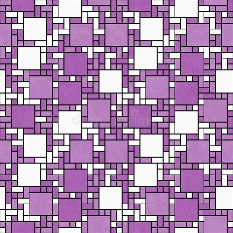 Pink White And Black Square Mosaic Abstract Geometric Design Ti Stock