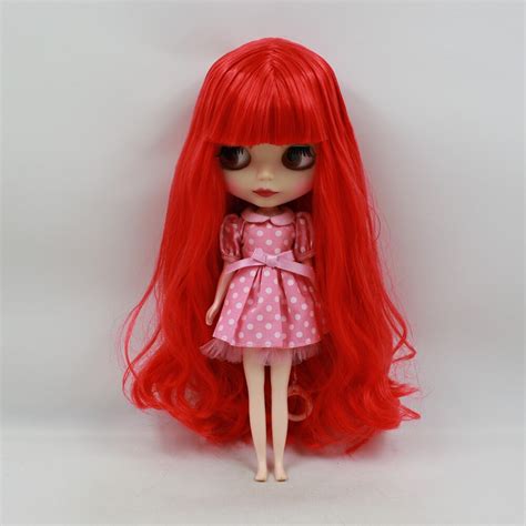 Factory Blyth Doll Nude Doll Red Long Hair With Bangs Red Mouth Normal