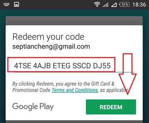 Once the window opens, enter the code and click on use. Cara Redeem Code Google Play Gift Card - informasiajib