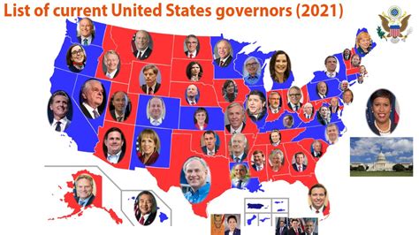 2021 List Of Current United States Governors Youtube