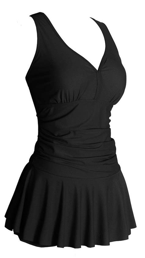 Ninewe Womens Plus Size Swimsuit Shaping Body One Piece Swimdress