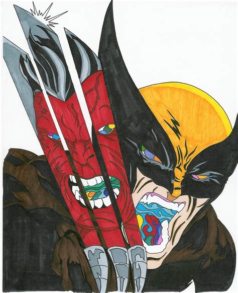 Red Hulk Vs Wolverine By Sovereignimpresario On Deviantart