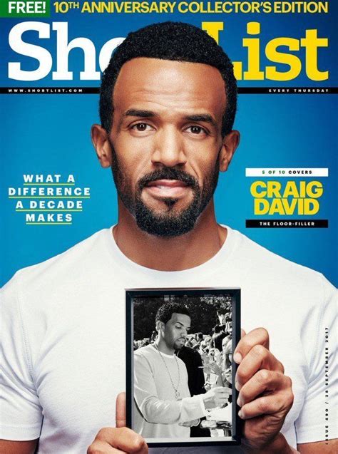 Uk Shortlist Magazine 10th Anniversary Issue Craig David Cover 1 Of