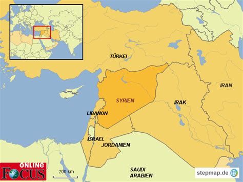 Iran ist ein staat in vorderasien (westasien). Syrien und Nachbarländer von FOCUS - Landkarte für Asien